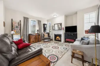Living room with gas fireplace