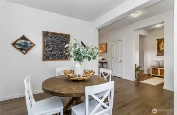 Private dining room with great flow to the home