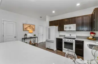 Access to the hall closet and the pantry right from the kitchen