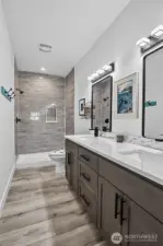 Primary Bathroom with Tiled Step-In Shower