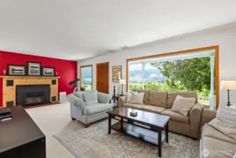 Large windows provide natural light main living space