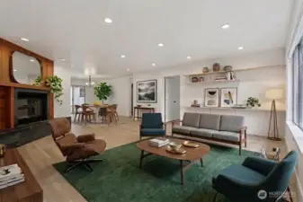 Virtually staged main floor living room
