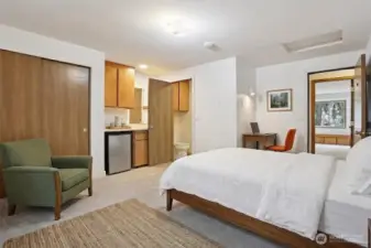 Studio # 2, top floor. Virtually staged