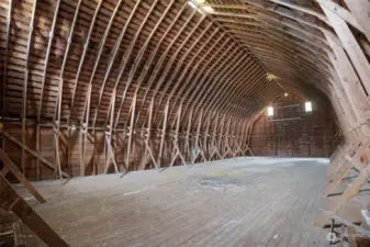 So much space in the barn loft.