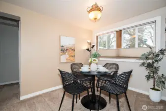 Dining area off of the kitchen