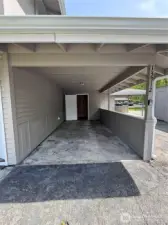 Storage in the carport