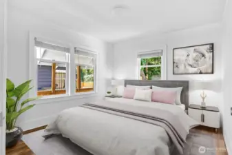 First bedroom. Virtually Staged.