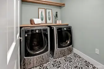 Fully updated utility room.