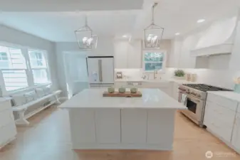 large island and so many cabinets
