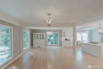 going into the dining space and gorgeous kitchen