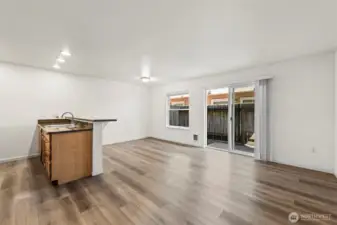 Fully fenced back yard