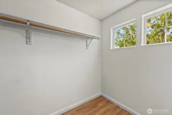 Walking closet in the Master suite