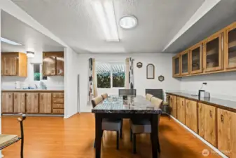 Spacious dining room.