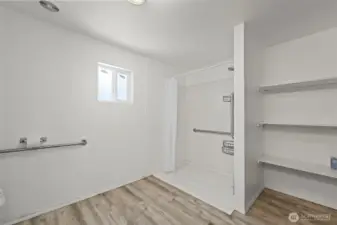 Primary Bath has a walk-in shower.