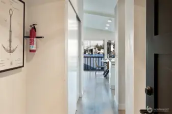 Hardwoods throughout in this 940 sq ft home.