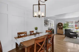 Dining area looking back to living room