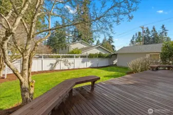 Photo altered to show what deck could look like after refinishing.