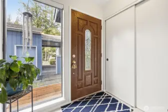 Beautiful entry door and foyer.