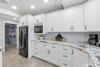 Soft-close solid wood cabinetry and modern finishes