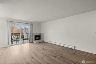 Balcony off of the living room.