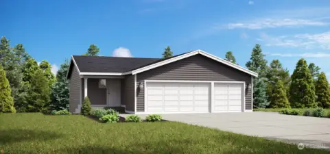 Image is a rendering. Photographs are for illustrative purposes only. Features, finishes, interior/exterior colors, landscaping and floorplan shown may vary from actual homes built.