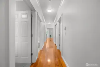 Coveted corner unit with hardwood floors