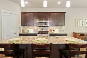 Stainless Steel Appliances- Natural Gas Cooking- Microwave on top.
