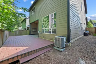Energy efficient heat pump and wired for a hot tub.