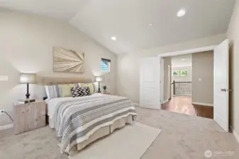 Second bedroom around the corner to the right-