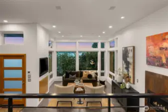 Open floor-plan fills the space with natural light.
