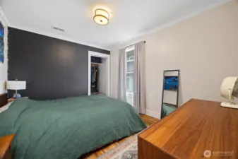 The main bedroom is quite large and is toward the front of the home.