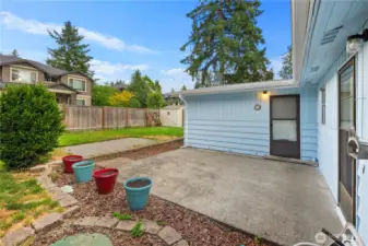Set up your grill and lounge chairs on the backyard patio and be the home to come to for BBQs!