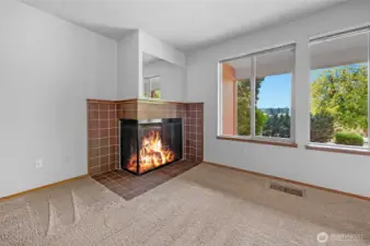 Gather around the cozy fireplace on the chilly winter evenings!