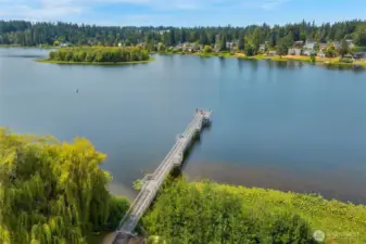 Take a walk and enjoy the pier on Lake Ballinger.