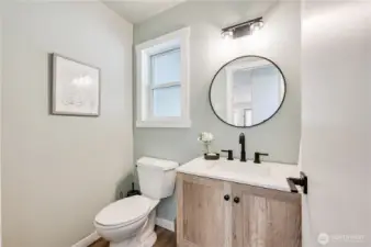 Main level powder room