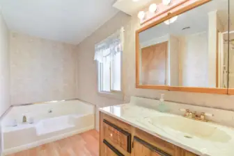 Primary 5 piece bathroom, soaking tub option!