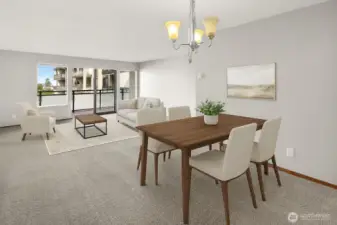 Virtually staged  to show how it can be furnished. But, bring your imagination and create your own masterpiece.