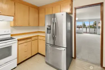 Plenty of storage space in the kitchen.