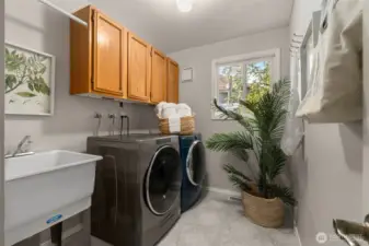 spacious laundry room