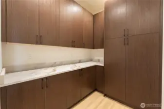 huge butlers pantry behind the kitchen