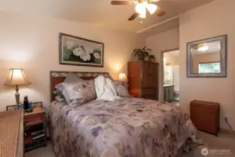 The primary suite has a private ensuite bathroom with walk-in shower.