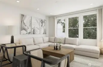 Pictures of Model Home Interior Renderings. Not pictures of actual home. Features, colors, layout may vary.