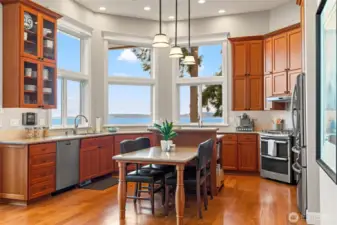 Chef's dream kitchen with a view!