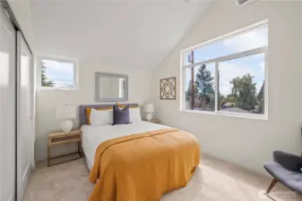 Vaulted ceilings and territorial views set high off the street