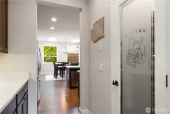 Step into a spacious walk-in pantry—perfect for keeping everything organized and within reach.