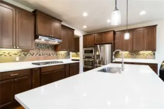 Gather around this expansive island—perfect for cooking, entertaining, and gathering.