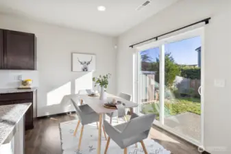 Dining and slider to patio