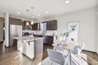 Kitchen/Dining/ Island eating space