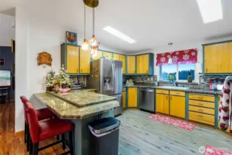 Bright kitchen with plenty of storage and prep space
