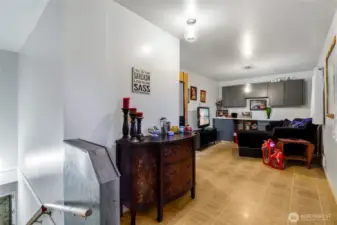 Separate living quarters above the garage for guests or hobbies